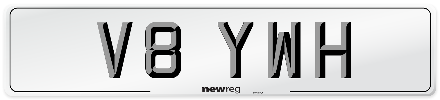 V8 YWH Number Plate from New Reg